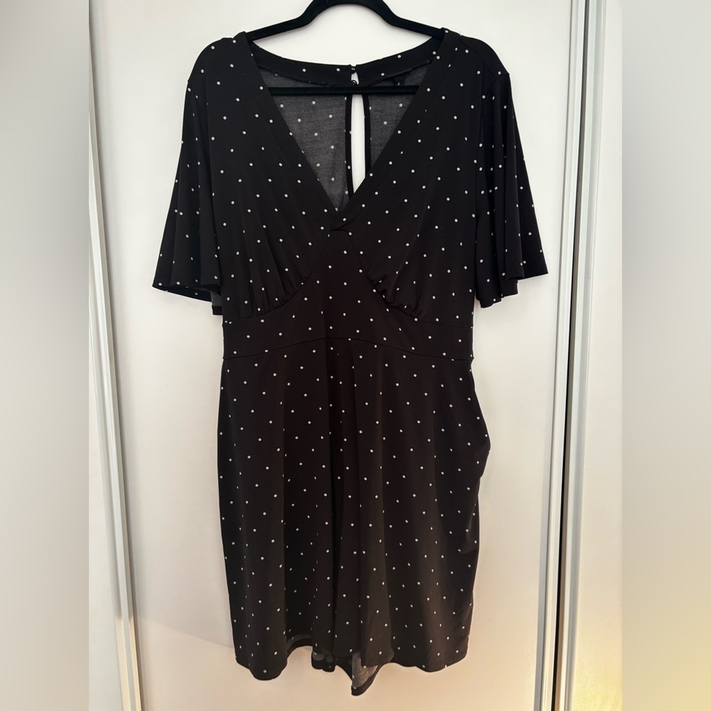 Black Polka Dot V-Neck Romper